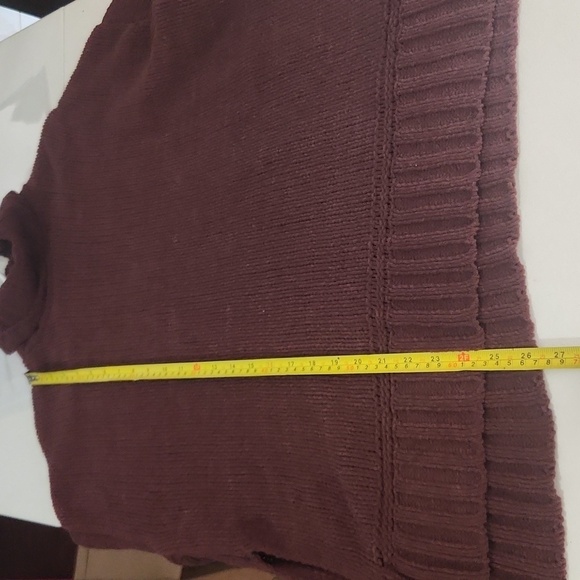 Aerie Sweater Womens Tunic Small Maroon Turtleneck - Picture 4 of 9